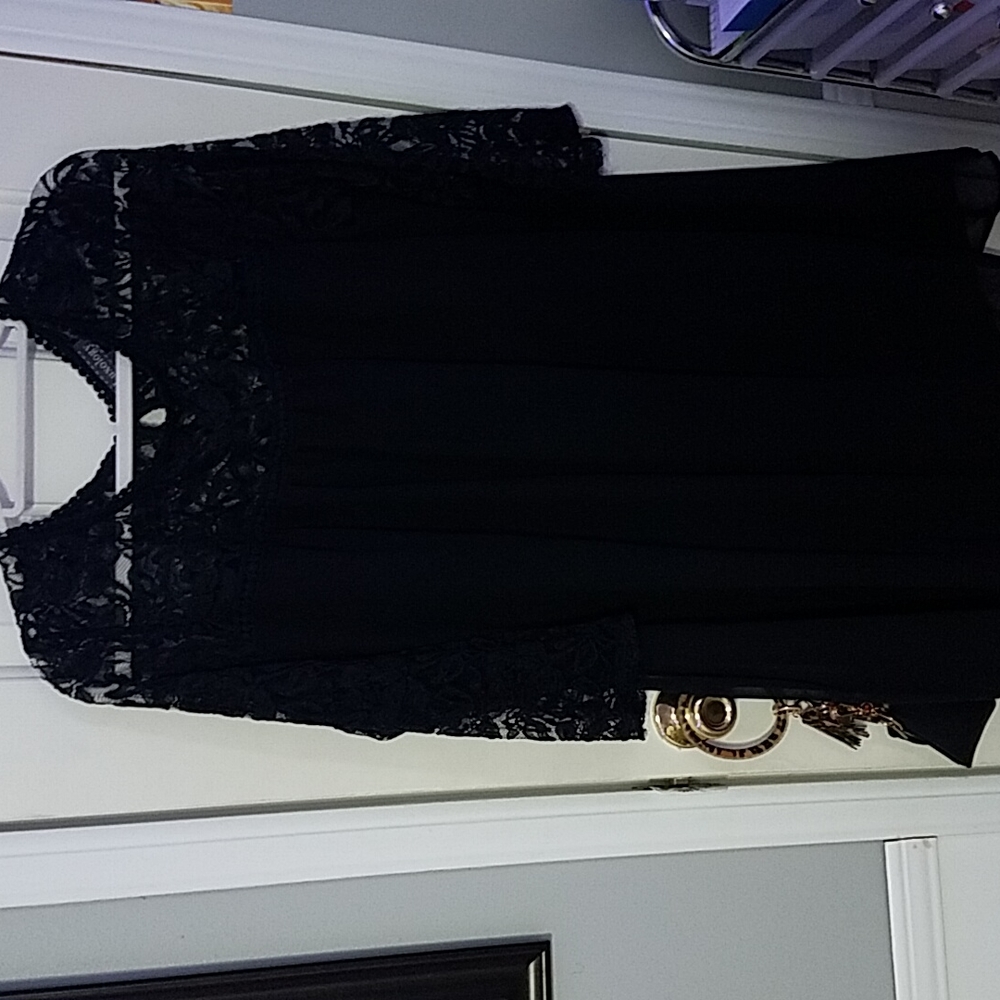 black lace dress